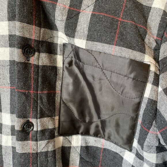 Boohoo Man Work Jacket Men’s Size Medium Plaid Button Up Outdoor - Picture 4 of 12